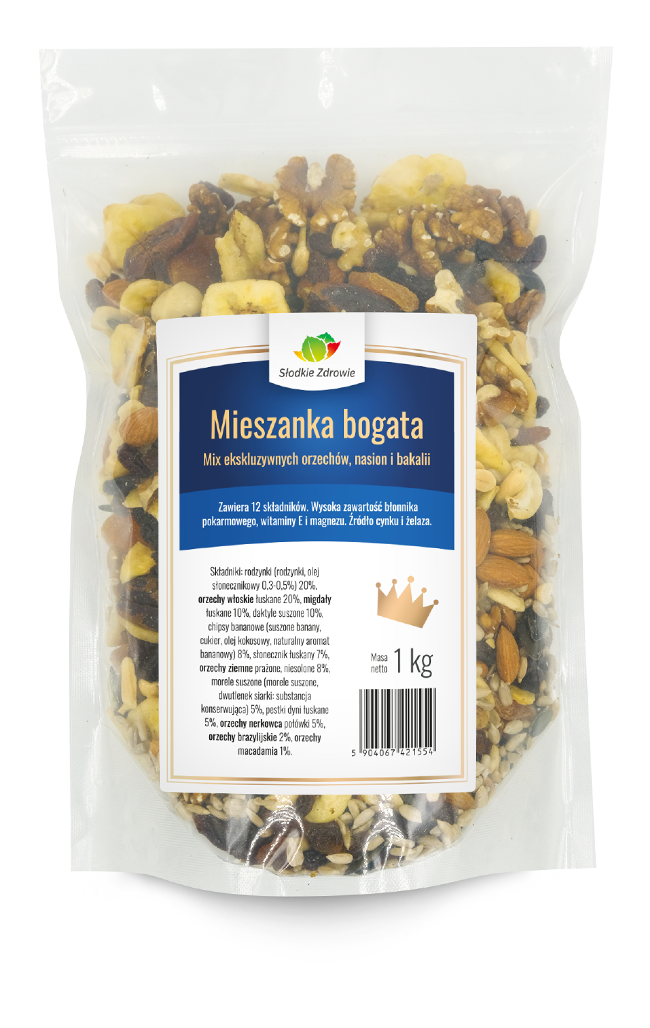 Mieszanka studencka bakaliowa orzechowa bogata 1kg