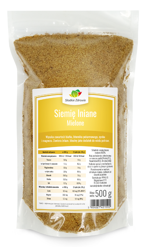 Siemię lniane mielone 500g