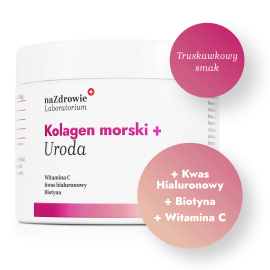 NaZdrowie Kolagen rybi + Uroda - morski z biotyną - 200g