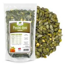 Słodkie Zdrowie Pestki dyni - łuskane ciemne polskie - 500g
