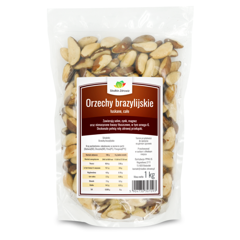 Orzechy brazylijskie, łuskane 1kg