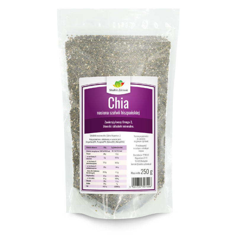 Nasiona Chia - szałwia hiszpańska - 250g