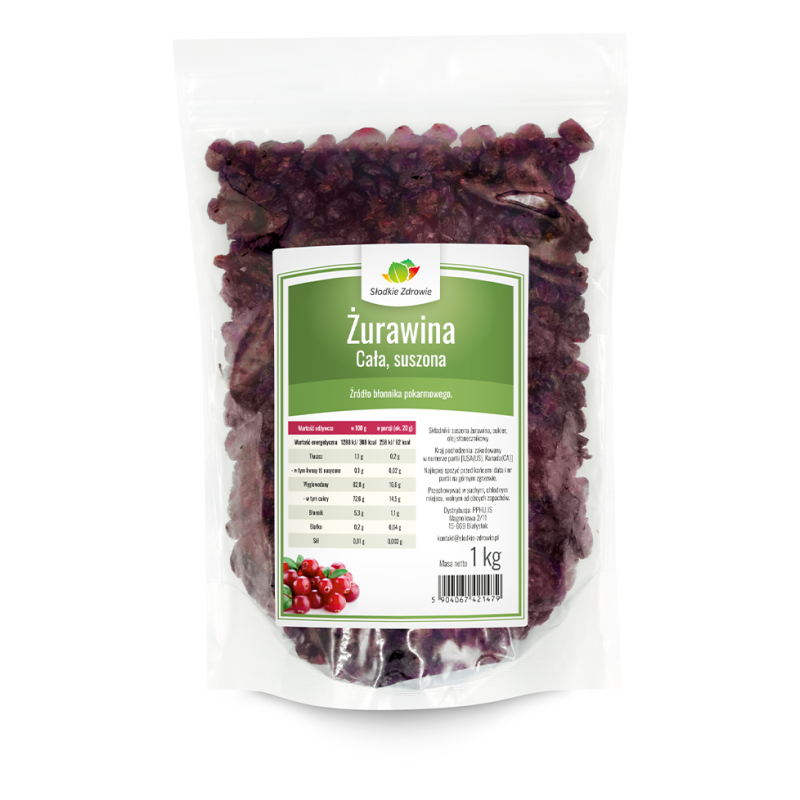 Żurawina suszona cała całojagodowa 1kg